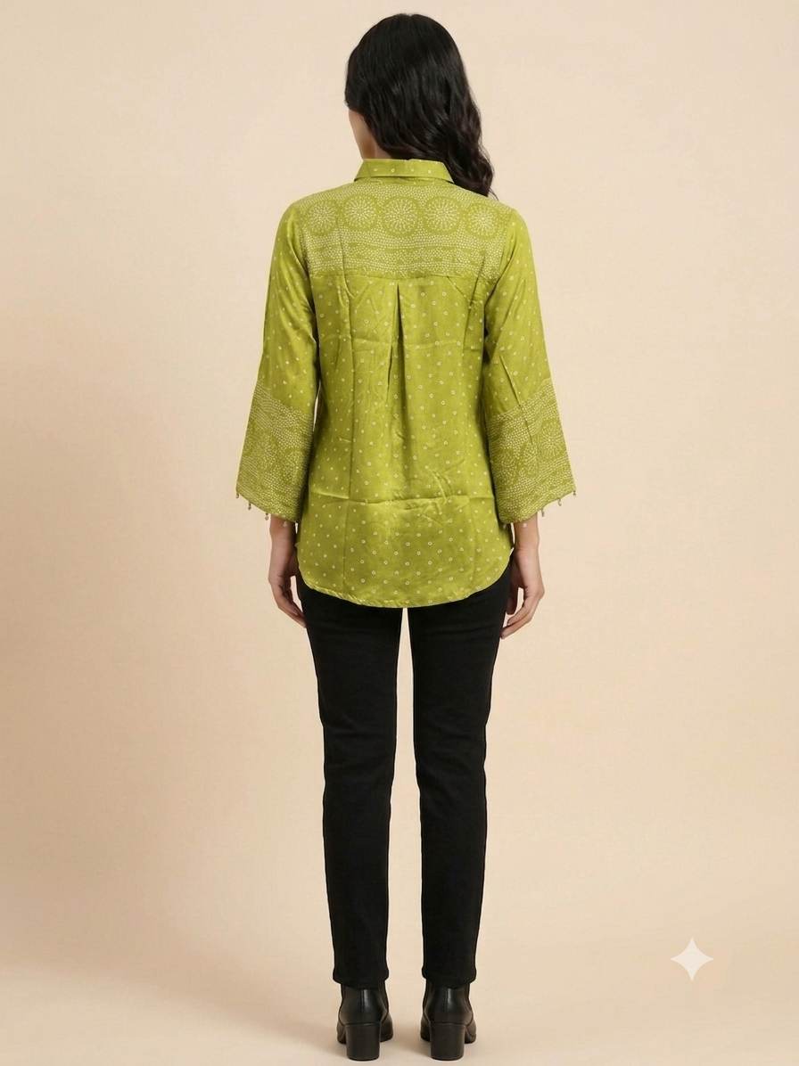 Luxury Olive Green Corporate Wear Shirt