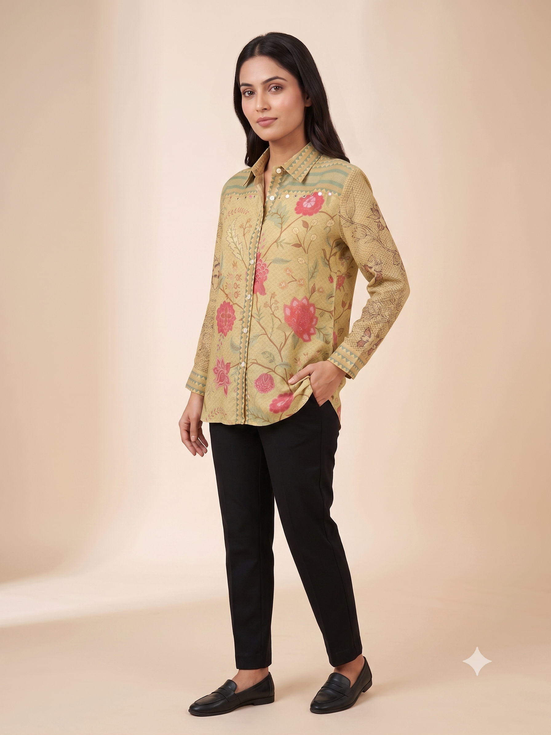 Premium Beige Office Shirt for Women