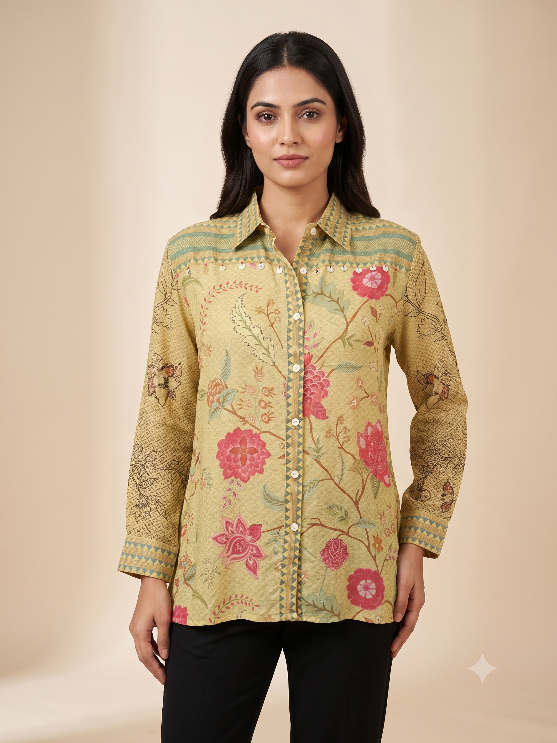 Premium Beige Office Shirt for Women