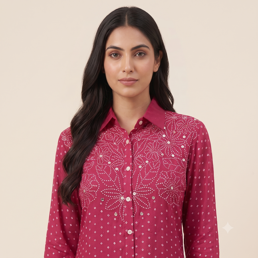 Premium Fuchsia Pink Women's Office Shirt
