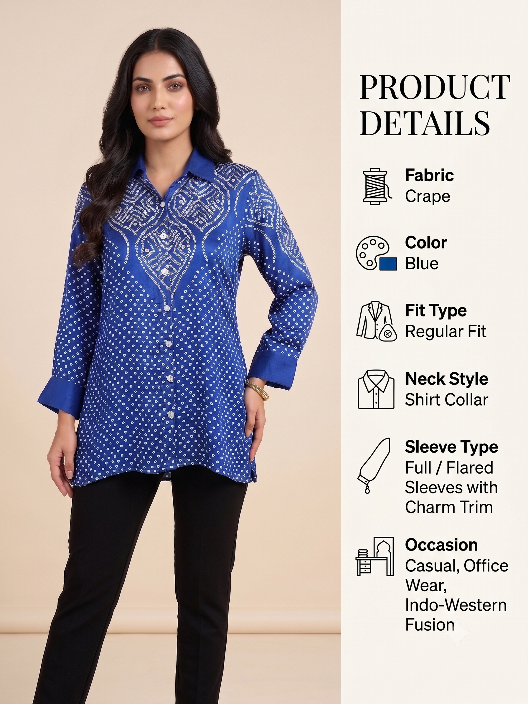 Premium Blue Office Wear Shirt