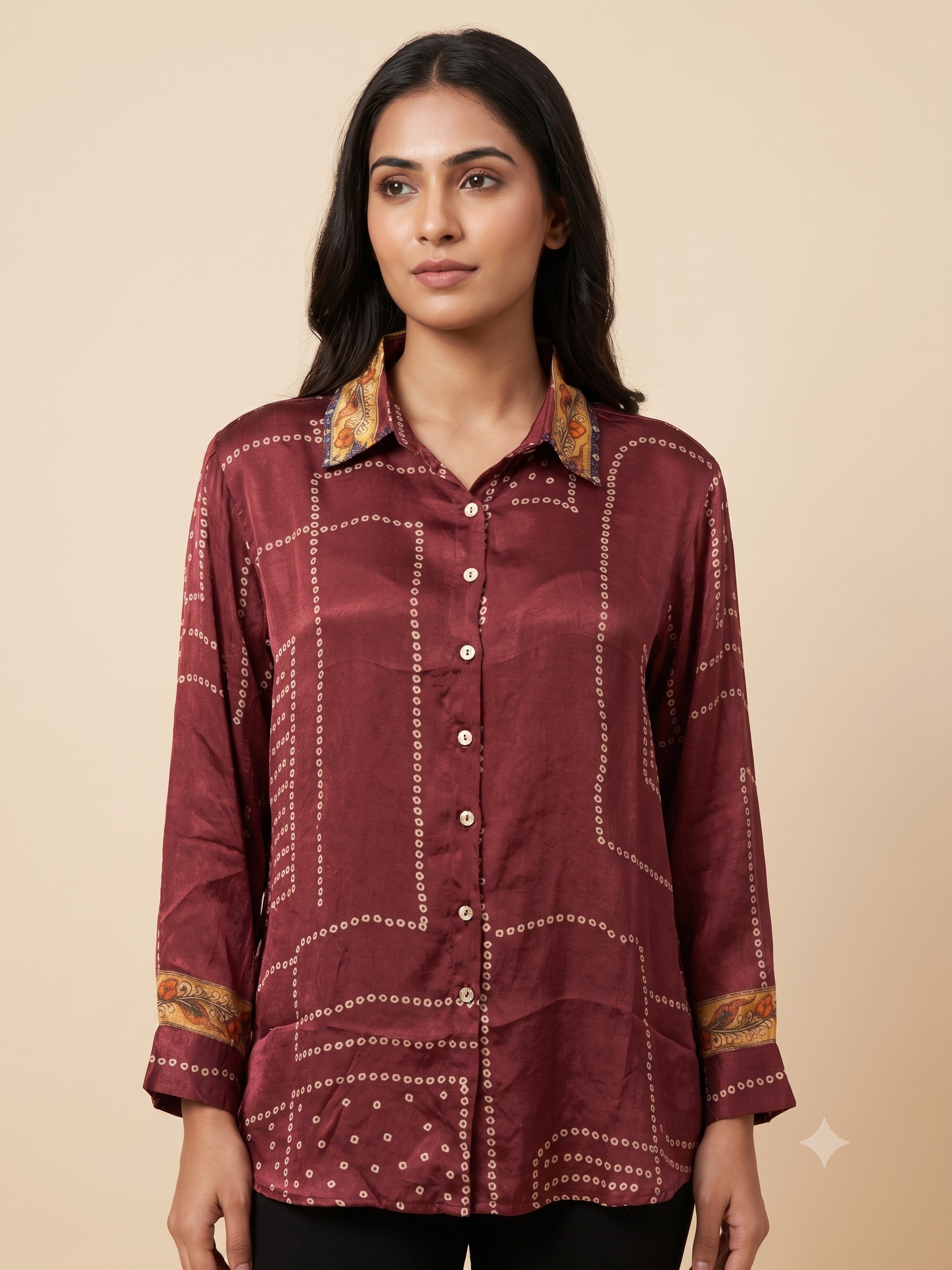Premium Maroon Women's Office Shirt