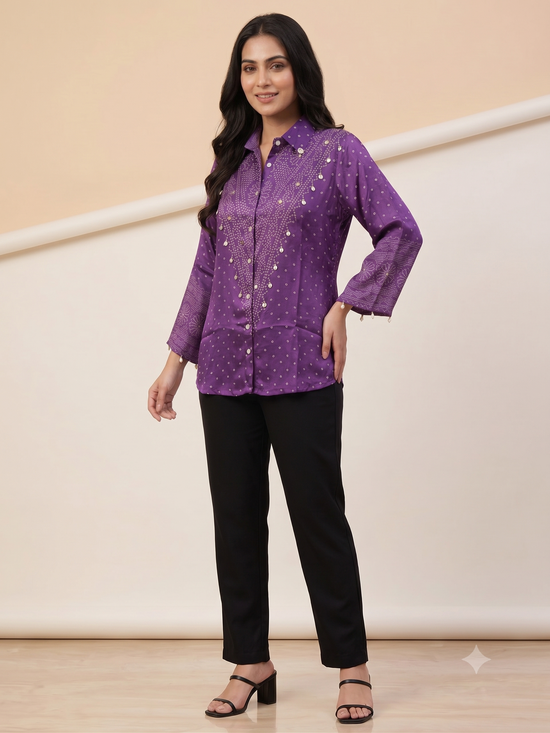 Premium Purple Women's Office Shirt