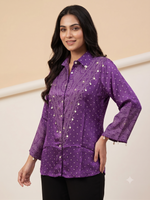 Premium Purple Women's Office Shirt